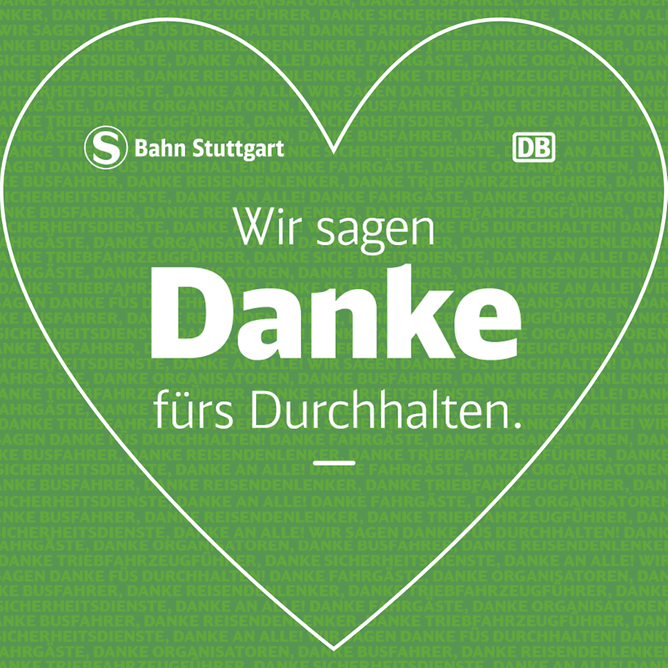 Ein Bild auf dem der Text steht: Danke fürs Durchhalten.