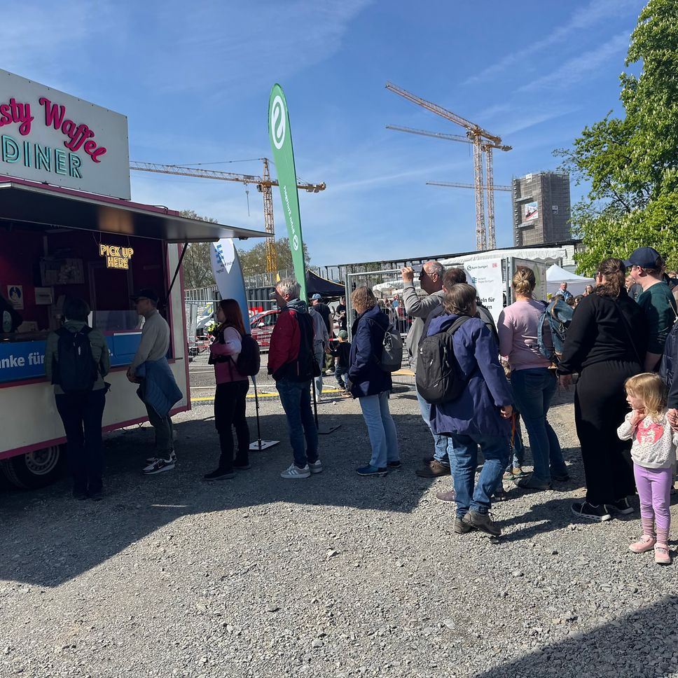 Unser Waffelstand bei den Tagen der offenen Baustelle.