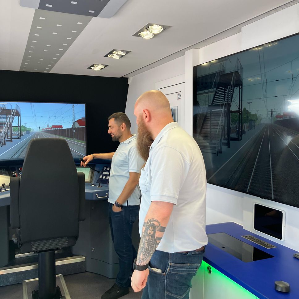 Unser S-Bahn Simulator im Infomobil.