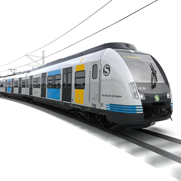 Erste SBahn im neuen Außendesign Deutsche Bahn AG